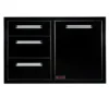Whistler Burford Black Silk Triple Drawer & Bin Combo | New 2024