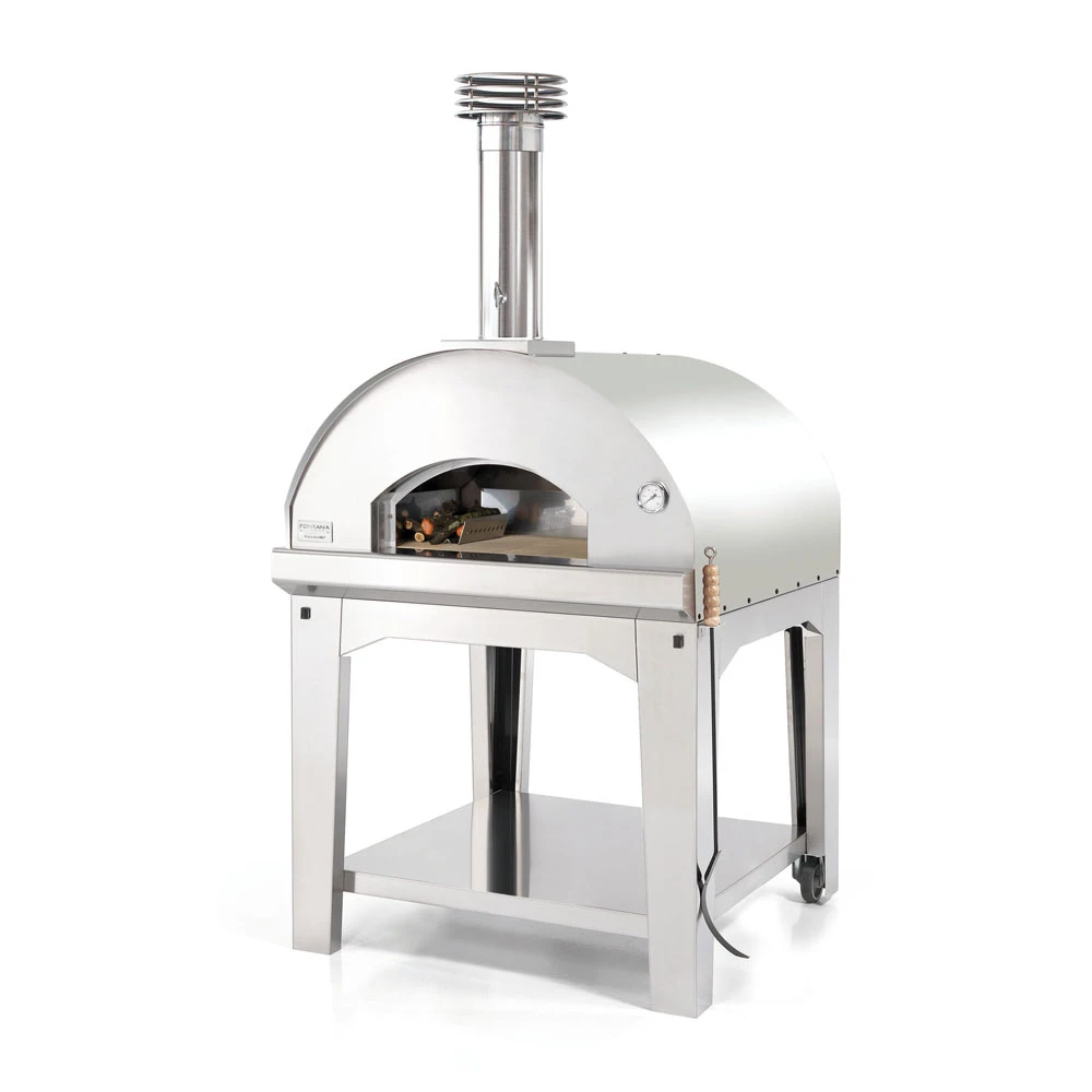 Fontana Marinara Wood Pizza Oven With Trolley | Stainless Steel 1 Fontana Marinara Wood Pizza Oven With Trolley | Stainless Steel