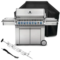 Napoleon Prestige PRO 665 RSIBNSS-3 Natural Gas BBQ | Rotisserie + FREE COVER + ACCESSORY