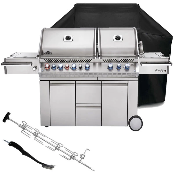 Napoleon Prestige PRO 825 RSBIPSS-3 Gas BBQ | Rotisserie + FREE COVER + ACCESSORY 1 Napoleon Prestige PRO 825 RSBIPSS-3 Gas BBQ | Rotisserie + FREE COVER + ACCESSORY