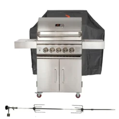 Whistler Bibury Stainless Steel 3 Burner Barbecue | Cover + Rotisserie