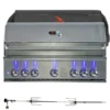 Whistler Burford Stainless Steel 5 Burner Built In Gas Barbecue | Cover + Rotisserie