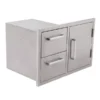 Whistler Burford Stainless Steel Double Drawer & Door Combo