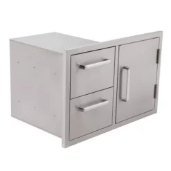 Whistler Burford Stainless Steel Double Drawer & Door Combo